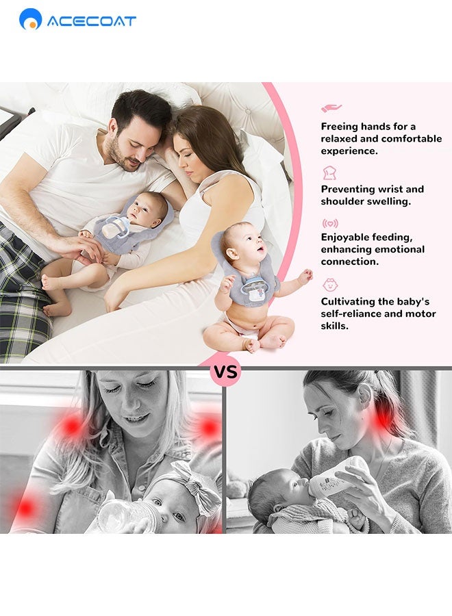 ACECOAT Adjustable Baby Bottle Holder for Self Feeding, Baby Self Feeding Cushion and Propper for Baby Bottle - Image 4